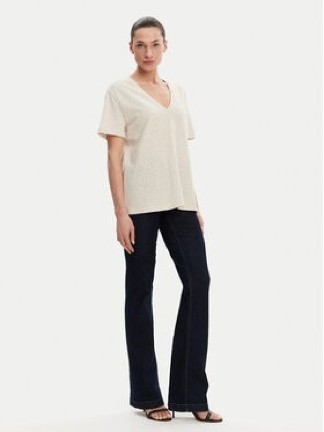 ACCESS FASHION T-Shirt 53-2148-611 Beżowy Regular Fit