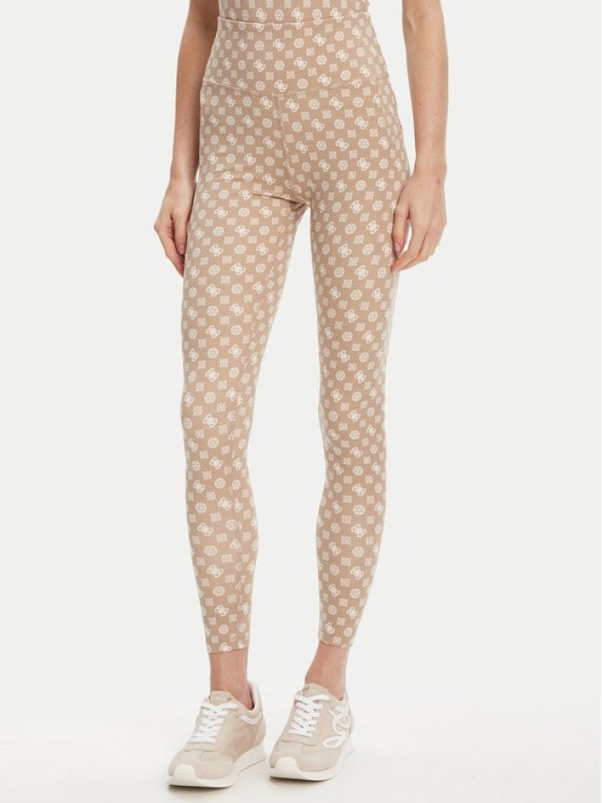 Guess Legginsy V5YB18 MC03W Beżowy Slim Fit