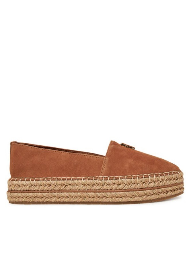 Tommy Hilfiger Espadryle Suede Platform Espadrille FW0FW08586 Brązowy
