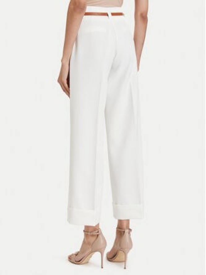 ACCESS FASHION Spodnie materiałowe 63-5021-135 Biały Regular Fit