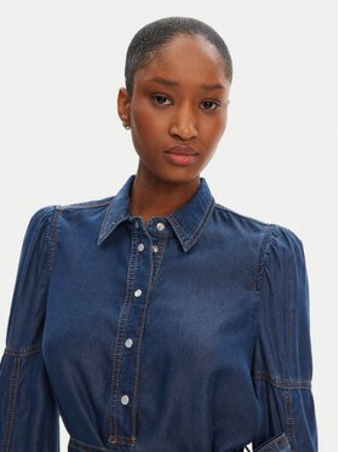 Munthe Koszula jeansowa Pikine 252101525207 Niebieski Regular Fit