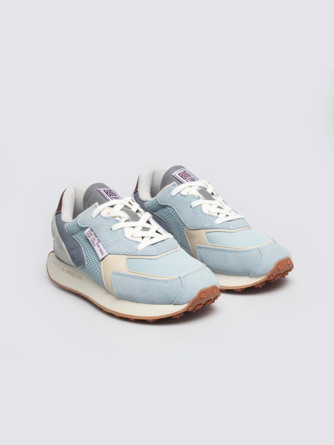 sneakersy damskie ze skóry naturalnej zamszowej niebieskie rr274997 400