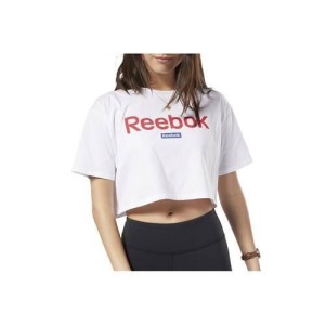Koszulka sportowa damska Reebok Linear Logo Crop Tee