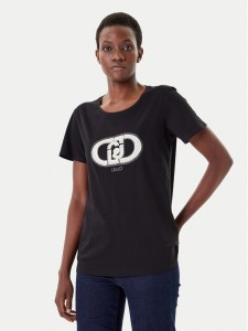Liu Jo Sport T-Shirt TF5280 JS923 Czarny Regular Fit