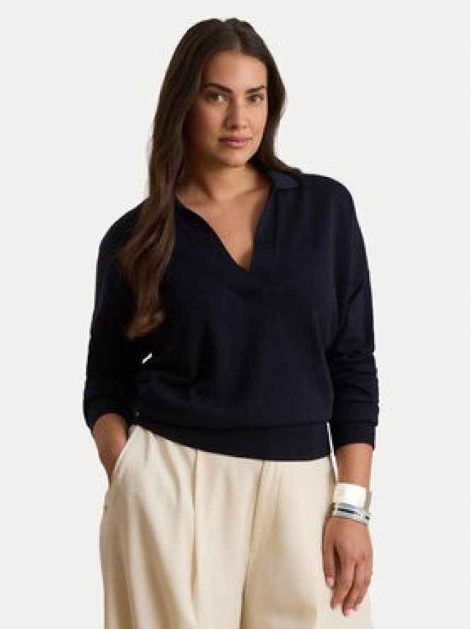 LAUREN RALPH LAUREN Sweter 200P14056003 Granatowy Regular Fit