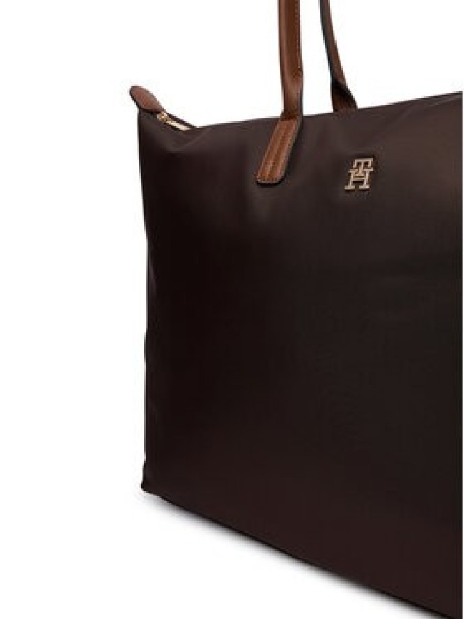Tommy Hilfiger Torebka Popette Maxi Tote AW0AW17996 Brązowy
