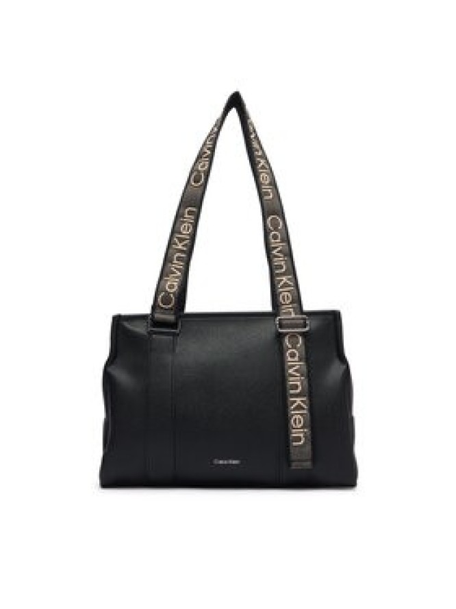 Calvin Klein Torebka Webbing Adj Strap Tote LV04F3644G Czarny