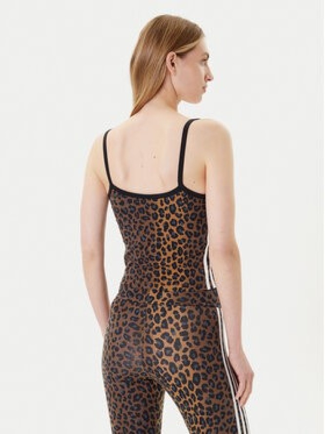 adidas Top Leopard JW7310 Brązowy Slim Fit