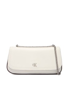 Calvin Klein Torebka Ck Convertible Chain Small Bag LV04F3172G Biały