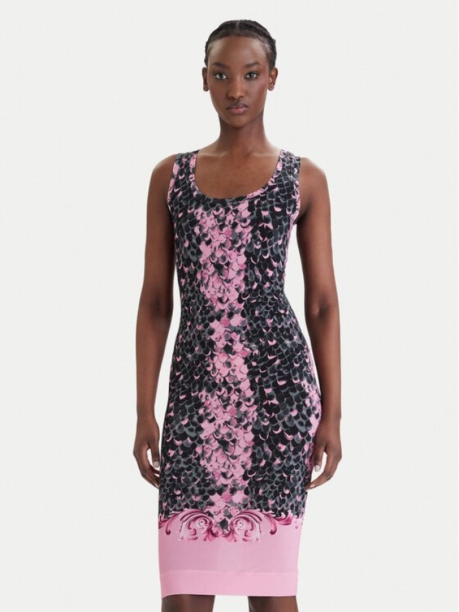 Versace Jeans Couture Sukienka codzienna 80HAO9P6 JS546 Różowy Slim Fit