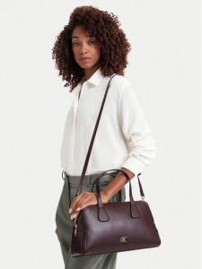 Calvin Klein Torebka Ck Medium Bowling Bag LV04F3610G Bordowy