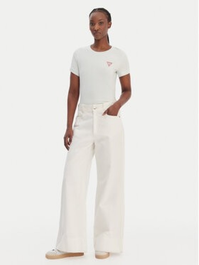 Guess T-Shirt W2YI44 J1314 Zielony Regular Fit