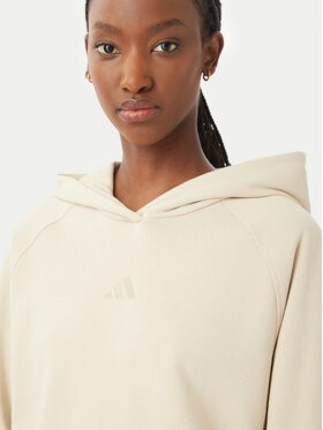 adidas Bluza 3-Stripes KV9930 Beżowy jasny Loose Fit