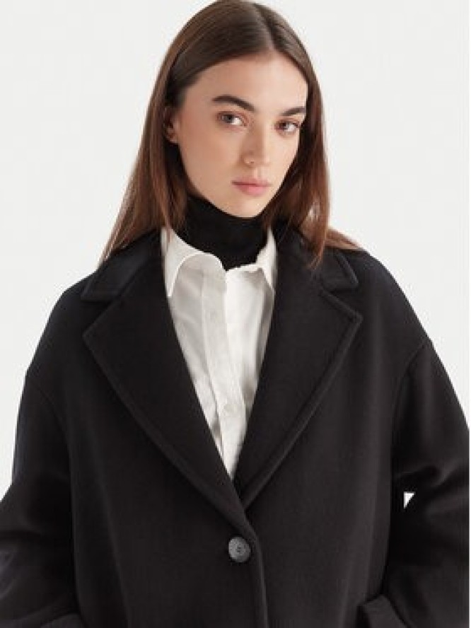 MAX&Co. Płaszcz wełniany 2526016023200 Czarny Regular Fit