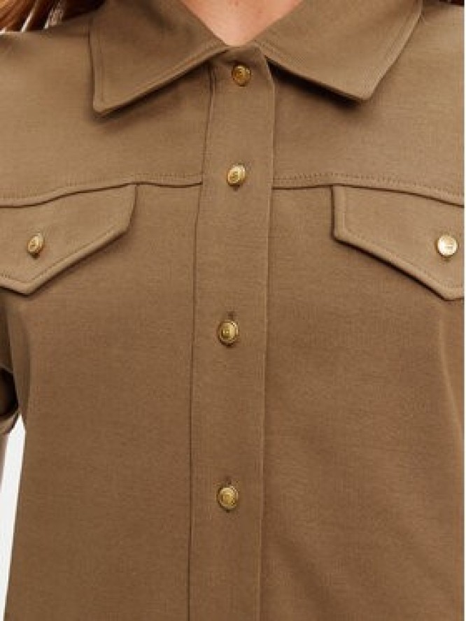 Tommy Hilfiger Koszula Gold Button WW0WW44626 Brązowy Regular Fit