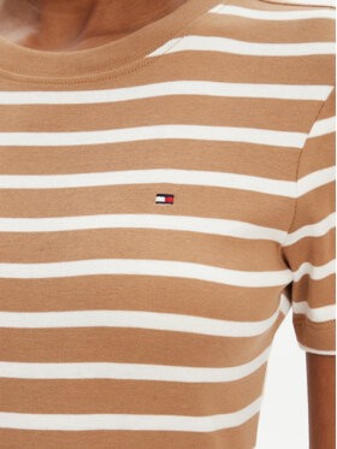 Tommy Hilfiger Sukienka codzienna New Cody WW0WW42721 Beżowy Slim Fit