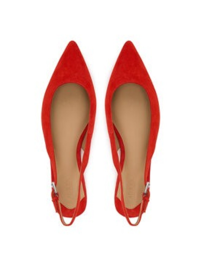 LAUREN RALPH LAUREN Baleriny Severn Calfskin 802967746004 Pomarańczowy