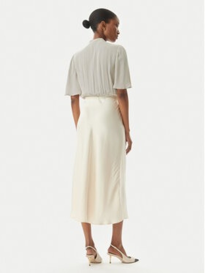 Elisabetta Franchi Sukienka koktajlowa AB85752E2 E84 Beżowy Regular Fit