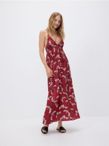 Wzorzysta sukienka maxi - wielobarwny