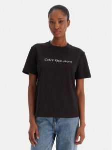 Calvin Klein Jeans T-Shirt A- Inst. Logo Classic LV047C912G Czarny Regular Fit