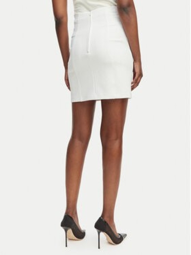 Elisabetta Franchi Spódnica mini GO-167-61E2-V320 Biały Regular Fit