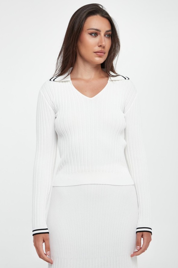 Sweter damski prązowany Linosa PINKO