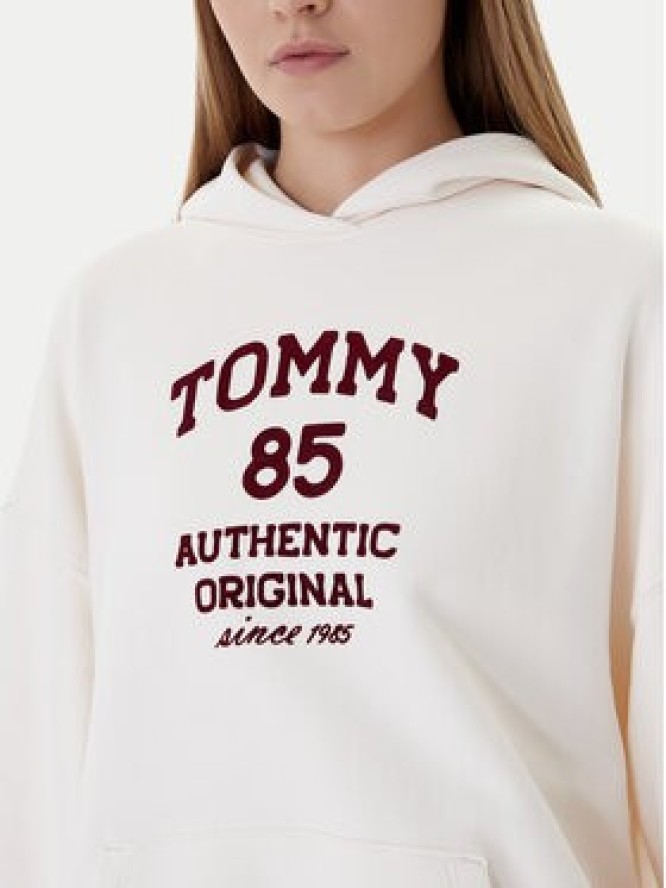 Tommy Jeans Bluza DW0DW22603 Écru Relaxed Fit