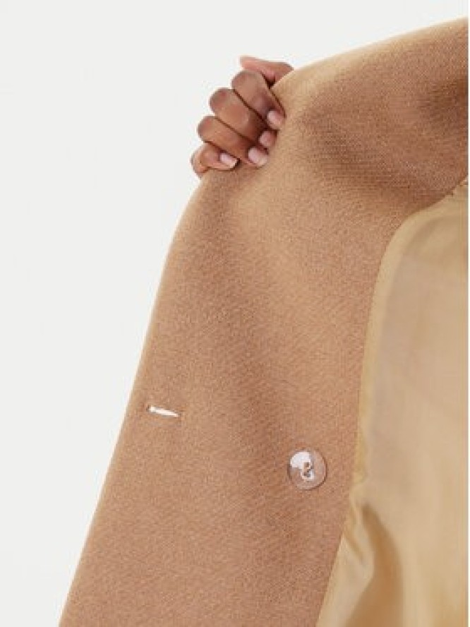 Rinascimento Płaszcz wełniany CFC0126218003 Beżowy Regular Fit