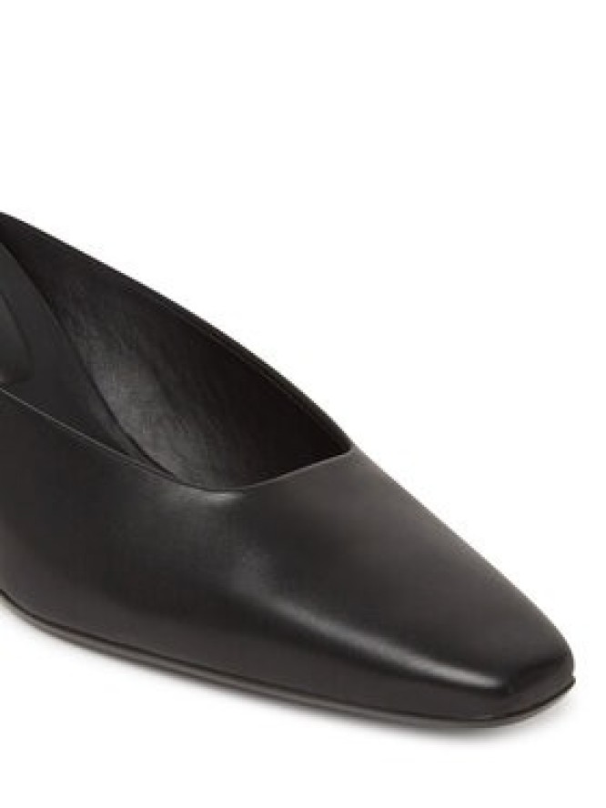 Calvin Klein Klapki Heel Mule Pump 50 - Lth HW0HW02332 Czarny