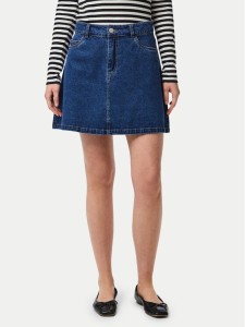 Pieces Spódnica jeansowa Abbi 17154546 Granatowy Regular Fit