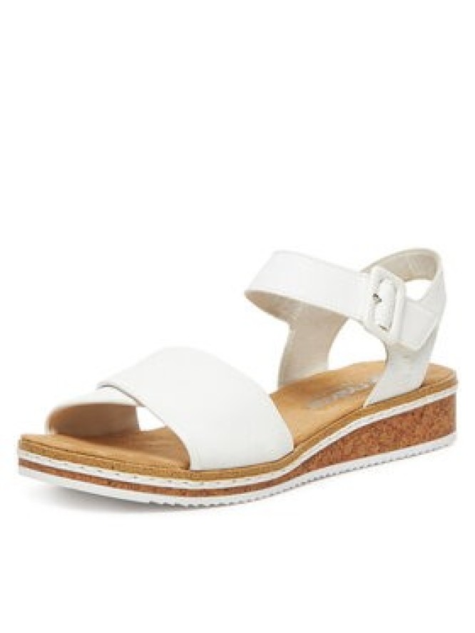 Rieker Sandały V3691-80 Biały