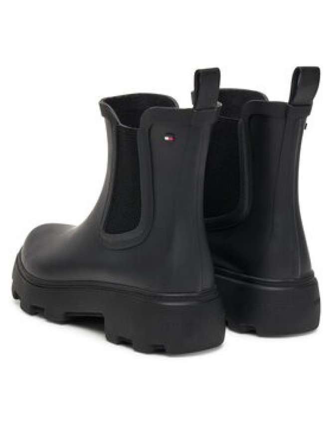 Tommy Hilfiger Kalosze Flag Ankle Warm Lining FW0FW08974 Czarny