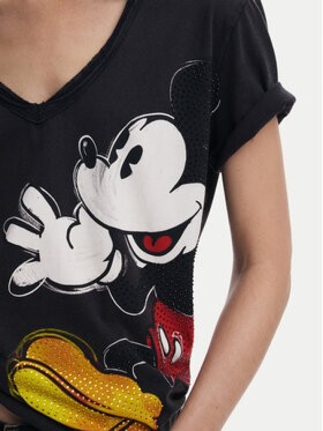 Desigual T-Shirt Mickey Joker 25SWTKAG Czarny Regular Fit