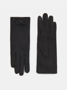 Rękawiczki z kokardą - czarny