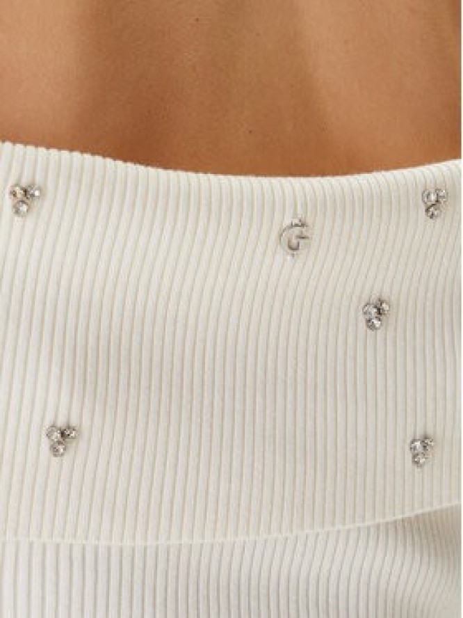 Guess Sukienka dzianinowa W5BK64 Z2YJ2 Écru Slim Fit