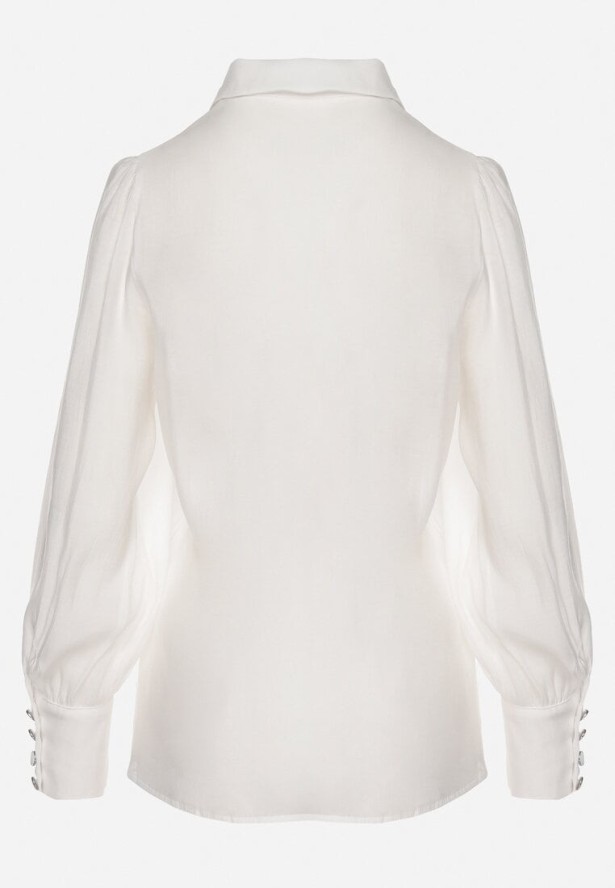 Biała Klasyczna Koszula z Wiskozą Linarina