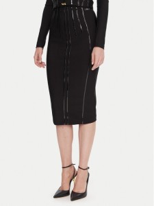 Elisabetta Franchi Spódnica ołówkowa GO-124-57E2-V460 Czarny Slim Fit