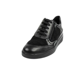 Womens/Ladies Emma Leather Lace Up Trainers