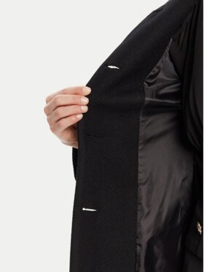 Rinascimento Płaszcz wełniany CFC0125616003 Czarny Regular Fit