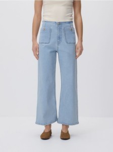 Spodnie culotte - niebieski