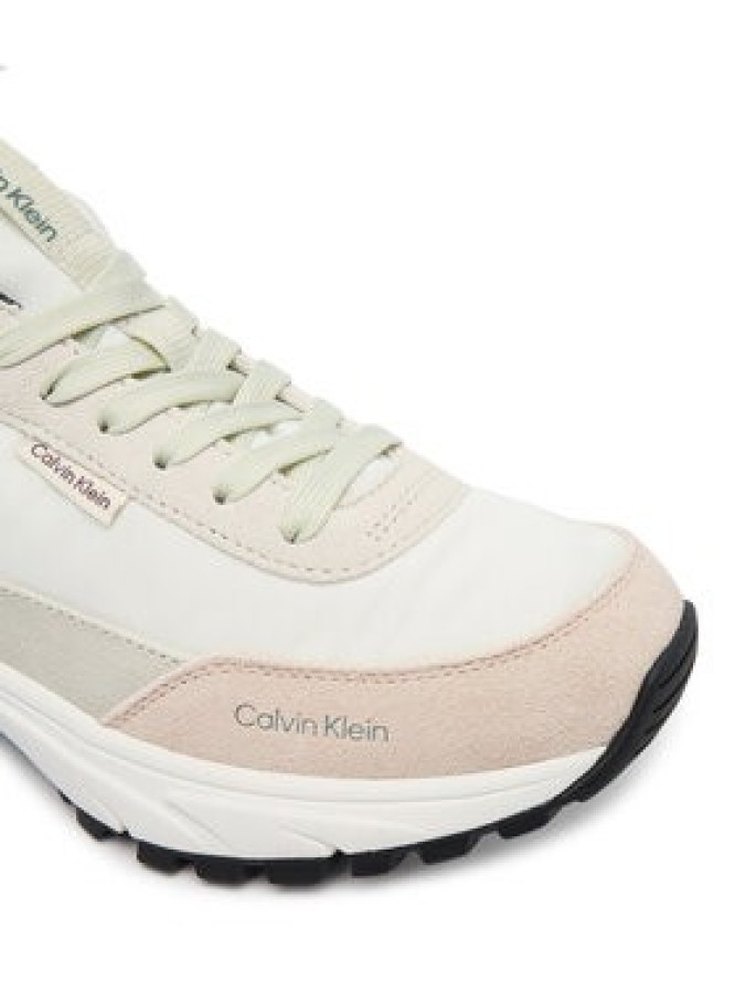 Calvin Klein Sneakersy Hike Runner Nylon Mix HW0HW03279 Biały
