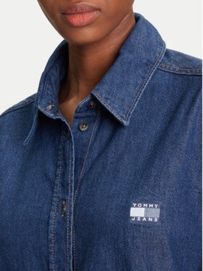 Tommy Jeans Sukienka jeansowa DW0DW21420 Granatowy Relaxed Fit