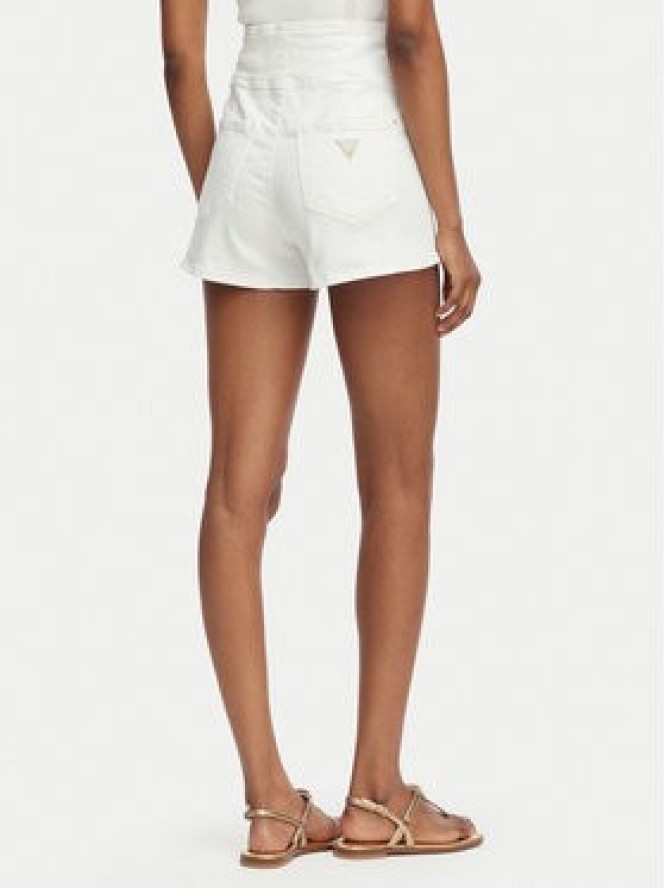 Guess Szorty jeansowe W6GD57 D0853 Biały Regular Fit