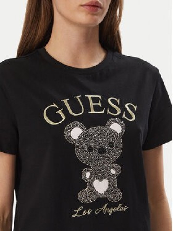 Guess T-Shirt V6BI28 K9360 Czarny Regular Fit