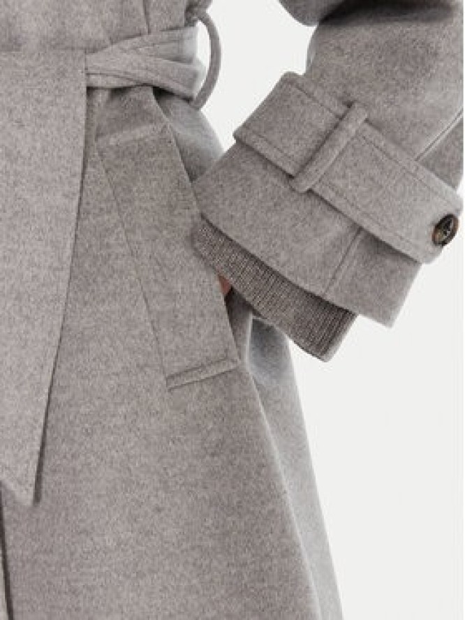 Marella Płaszcz wełniany Tenna 2523016071 Szary Regular Fit