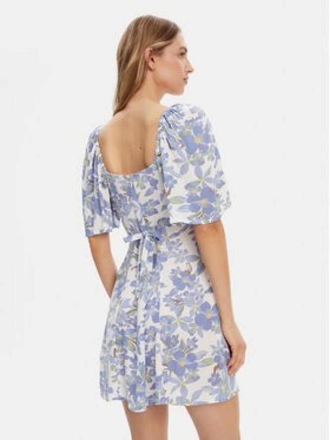 Roxy Sukienka letnia Mercado Mini Crepe ERJWD03868 Biały Regular Fit