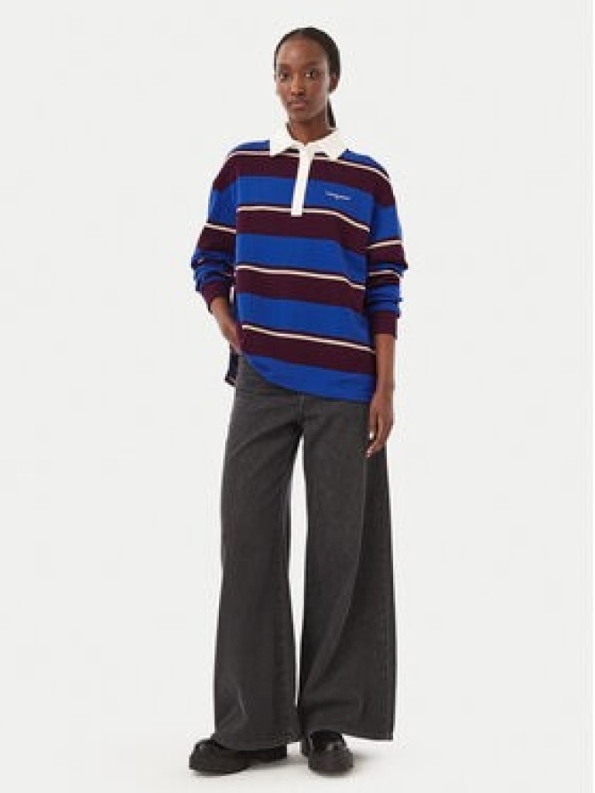 Tommy Jeans Polo Script Rugby DW0DW23303 Niebieski Relaxed Fit