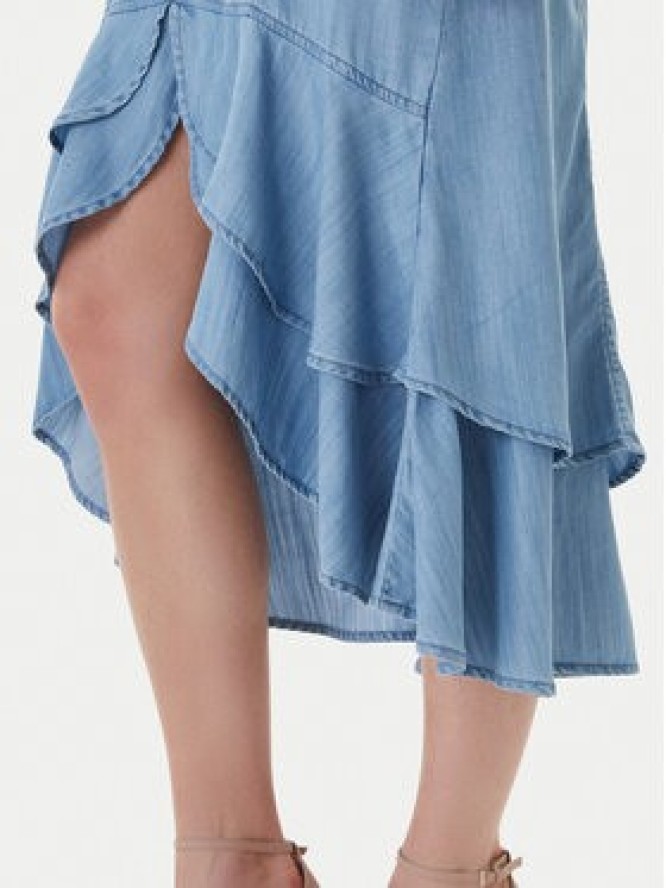 Guess Sukienka jeansowa W6GK89 D0908 Niebieski Slim Fit