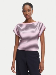 Tommy Hilfiger T-Shirt Gold Btn Cap WW0WW50942 Kolorowy Slim Fit