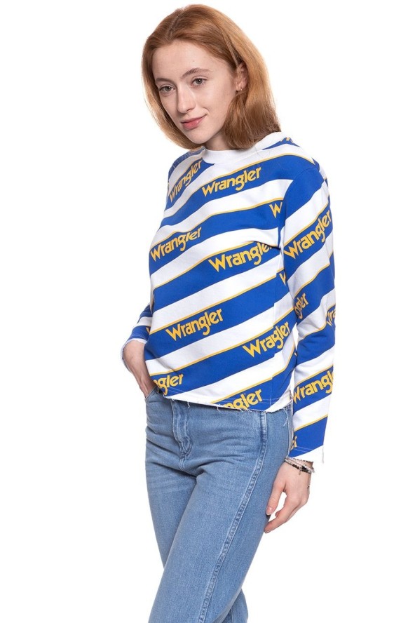 BLUZA WRANGLER DAMSKA B&Y ALL OVER SWT WHITE W610CHY12 112130470